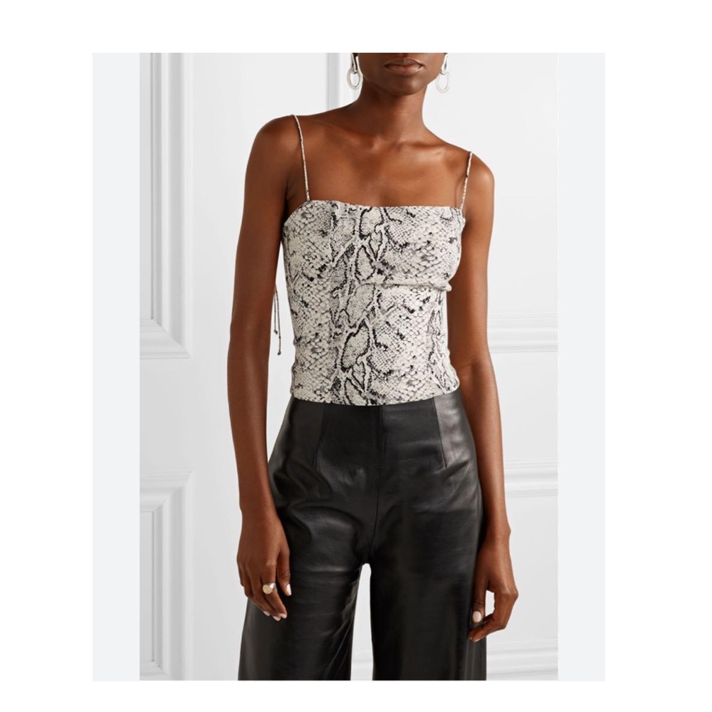 Reformation Meyer Top Rattlesnake Print L